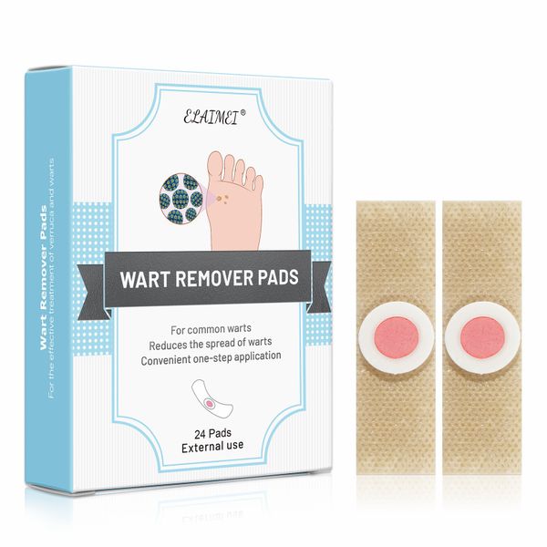 Wart Remover Pads - For Common Warts- Reduces the Spread of Warts - 24 Pads