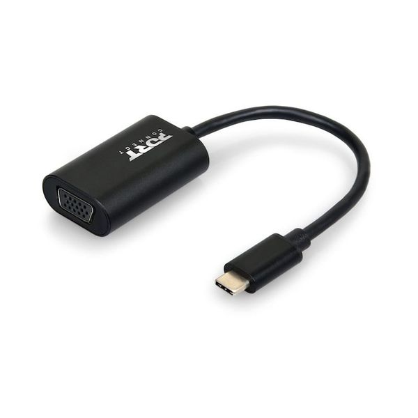 Port Connect 15cm Type-C to VGA Adapter - Black