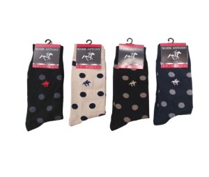 Mark Antony Designer Cotton Blend Fashion Dress Socks - 4 Pack