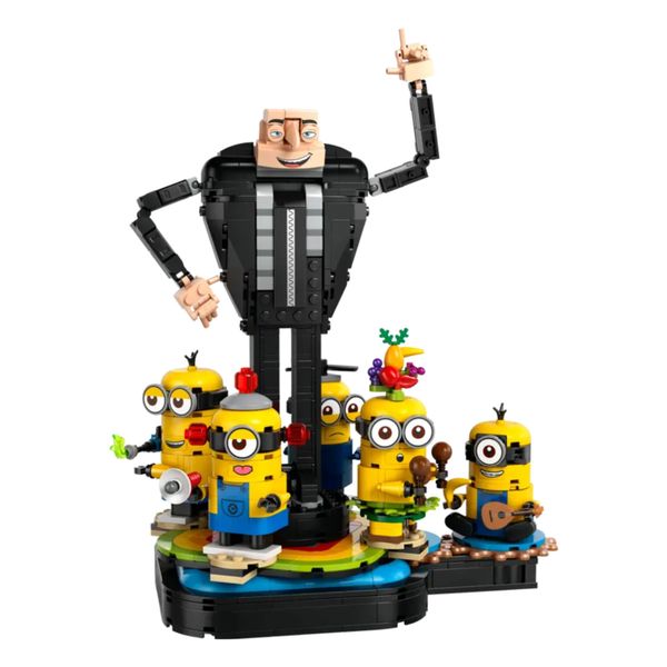 LEGO - Despicable Me 4 Brick-Built Gru and Minions Kids Building Toy - 75582