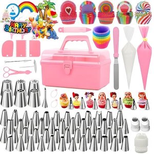 Cake Decorating Kit 284 Piece Cake Decorating Supplies Kit Piping Bags Tips