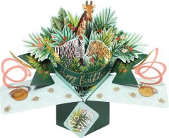 3D Pop-up Card - Birthday Wild Animals