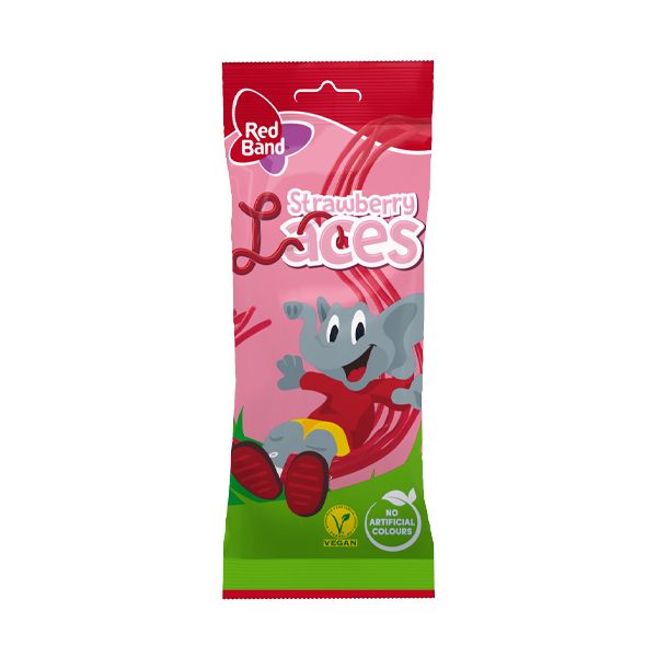 Red Band - Strawberry Laces Sweets - 12 x 100g