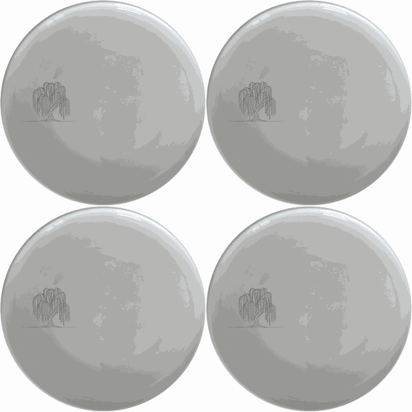 Weeping Willow Tree Dinner Plate Set of 4 - Range 1