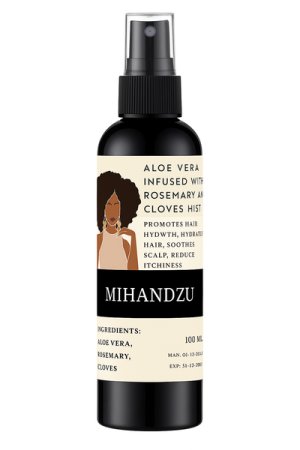 Hair Mist Spray - Herbal Hair Tea - Rosemary, Cloves &amp; Aloe Vera - 100 ML