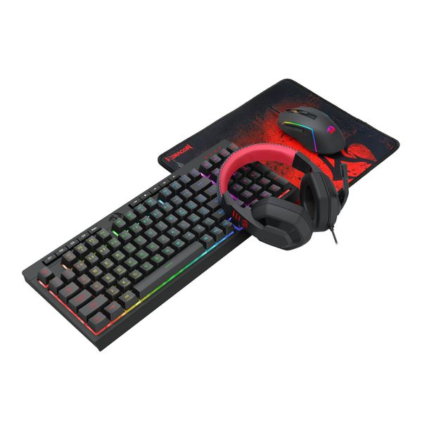 Redragon 4-in-1 Keyboard Mouse Mousepad &amp; Headset Gaming Combo