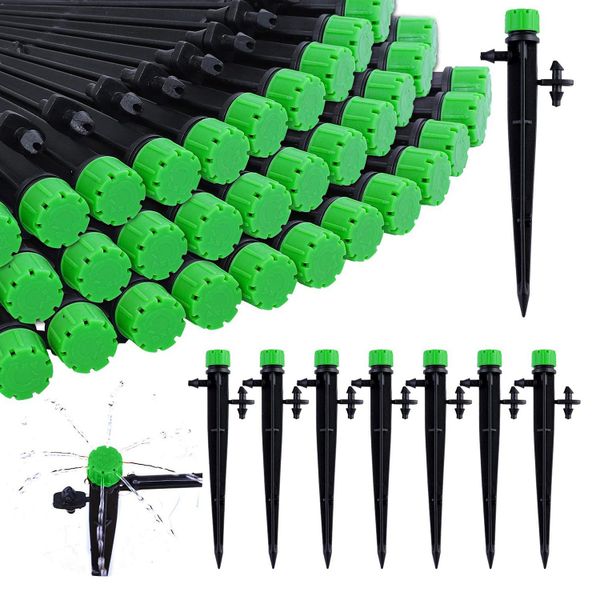 60 Pieces 360 Degree Adjustable Irrigation Drippers For 4/7 MM Tube
