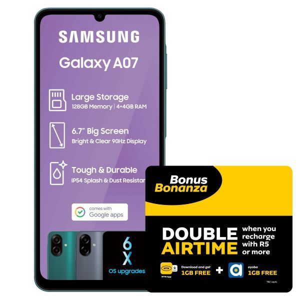 Samsung Galaxy A07 Green + MTN SIM KIT &amp; LTE Device
