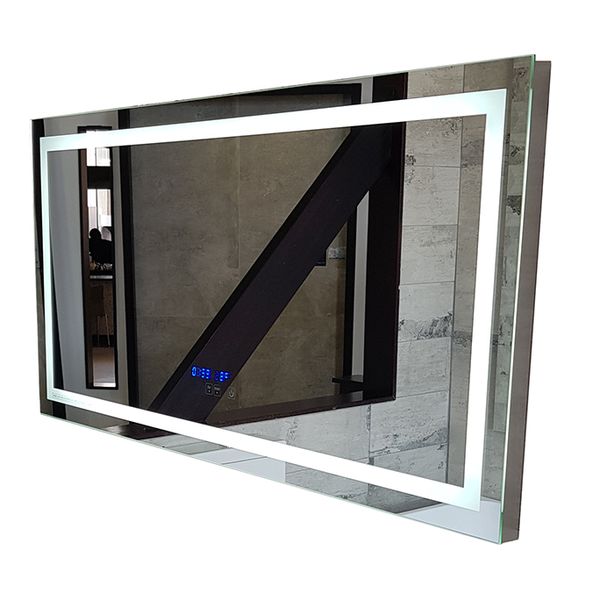 Linea Luce LED Mirror With Clock, Temperature and Touchscreen 120X60