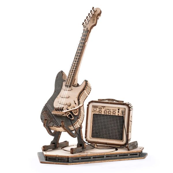 Robotime Electric Guitar Model 3D Wooden Puzzle - 140pcs
