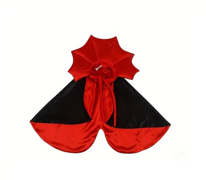 Reversible Novelty Black and Red Vampire Cape for Small Cats and Dogs