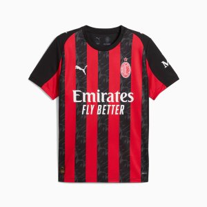 Puma Men's AC Milan Home Football Shirt - For All Time Red/Black
