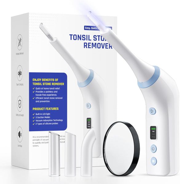 Electronic Tonsil Stone Remover, Vacuum Tonsil Stone Removal Kit with LED