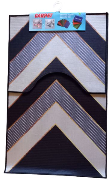 2 Piece Geometric Design Toilet Set