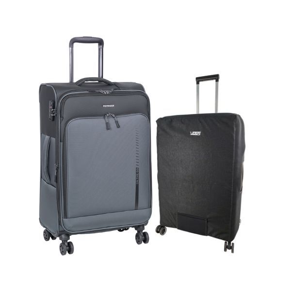 Voyager On The Go Large 4 Wheel Trolley Case + FREE Voss Luggage Cover