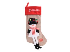 Classic SnowmanTheme Christmas Stocking Size 55x29x4 cm