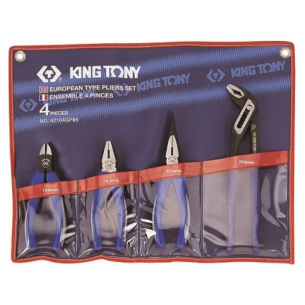 King Tony Plier Set 4 Pieces Assorted