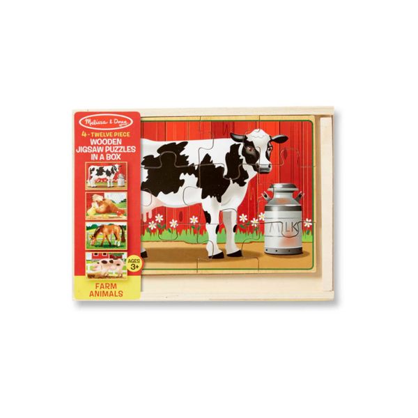 Melissa &amp; Doug Farm Animals Jigsaw Puzzles in a Box