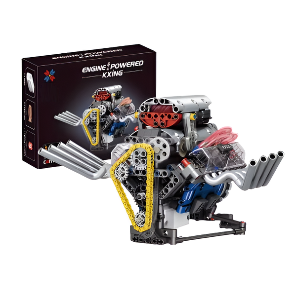 Super Car Electric V8 Engine Building Blocks Mechanical Assembly Toy