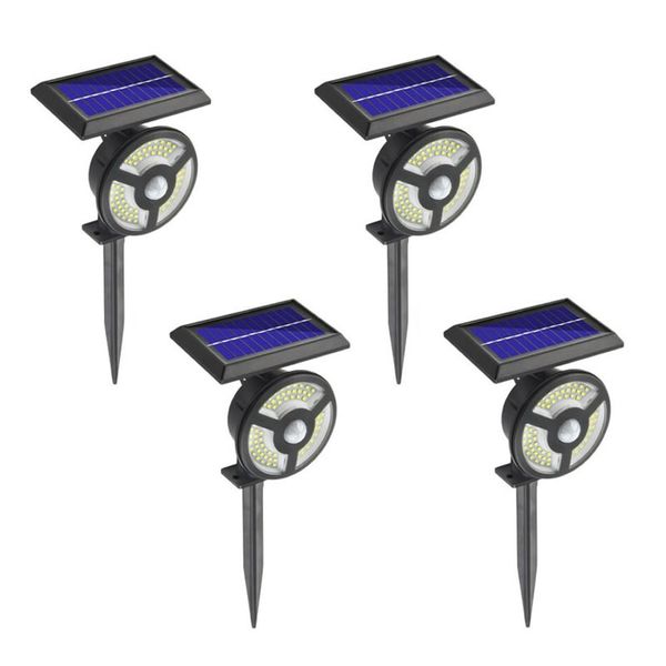 4 Set Of Solar Powered LED Sensor Wall And Ground Light FA-1905A