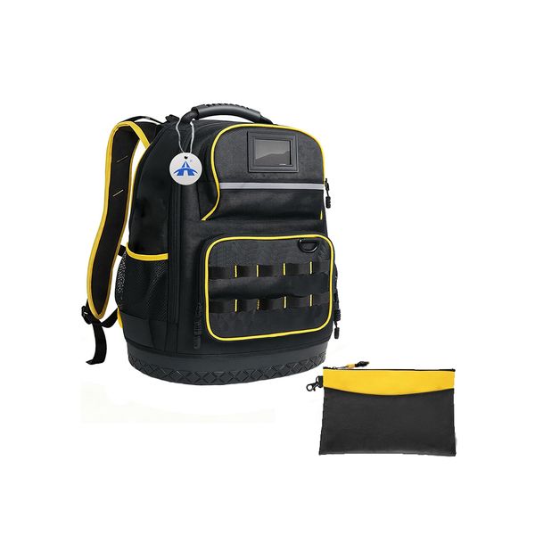 ALANES Tool Backpack with Hard Base Heavy Duty Tool Storage Backpack