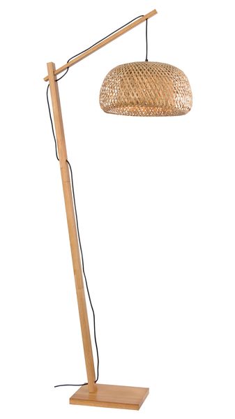 Bright Star Lighting SL431 Wood Floor Lamp with Bamboo Shade - 1610mm Tall