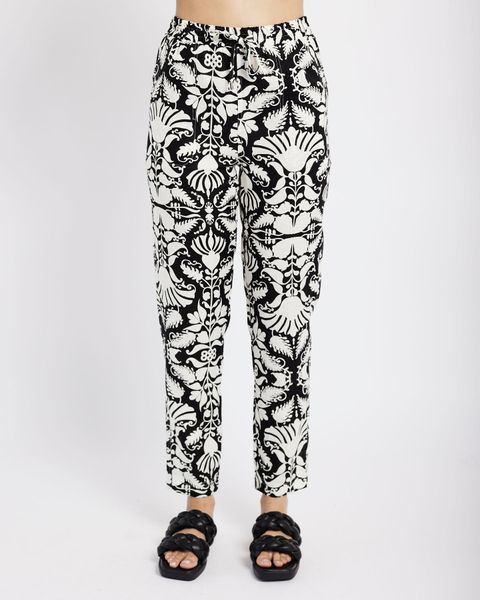 White Lotus Viscose Cropped Wide Leg Pant