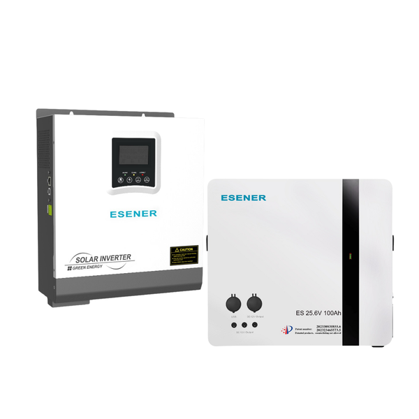 3kW Esener Hybrid Inverter &amp; 2.56kWh Esener Lithium Ion Battery (100Ah)