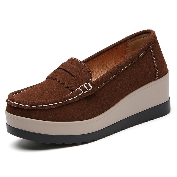 Womens Slip-Ons Loafers Thick Soft Platform Shoes