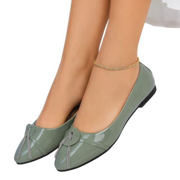 Trinita Ladies Shoes Pumps Glossy with Glitter Straps