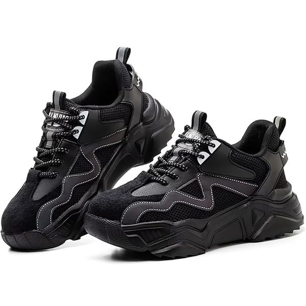 Safety Boot Shoes,Steel Toe Cap Work Shoes,Non Slip Safety Work Sneakers