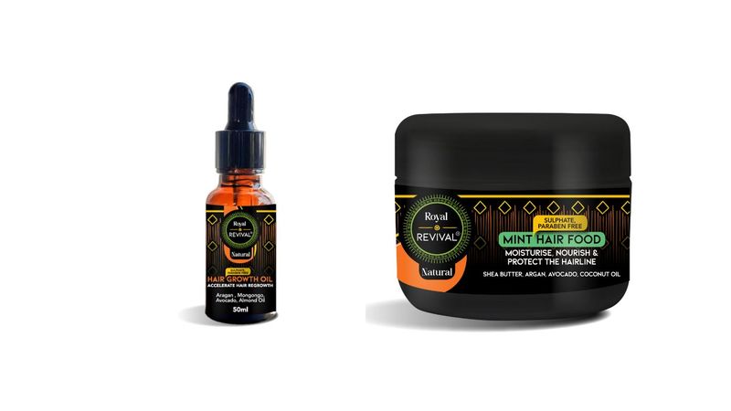 Royal Revival Combo Accelerate Hair Growth Oil and Hair Food Mint