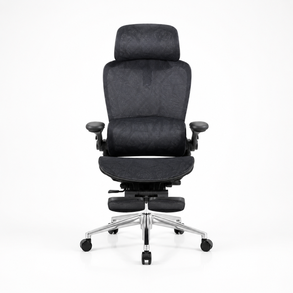 Stacey Mesh Ergonomic Office Chair with Headrest &amp; Footrest