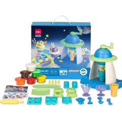 Deli 6 Color Dough Set with Crafting Tools and Ice Cream Maker Toy