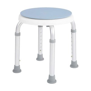 Shower Chair Aluminum 360 Rotating 7 Height Adjustable Anti-Slip Tips