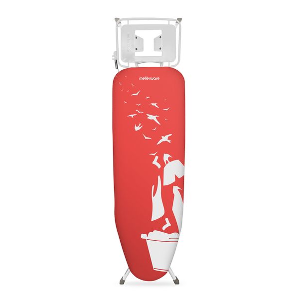 Mellerware Ironing Board Powder Coat White 122 x 38cm "Seamless
