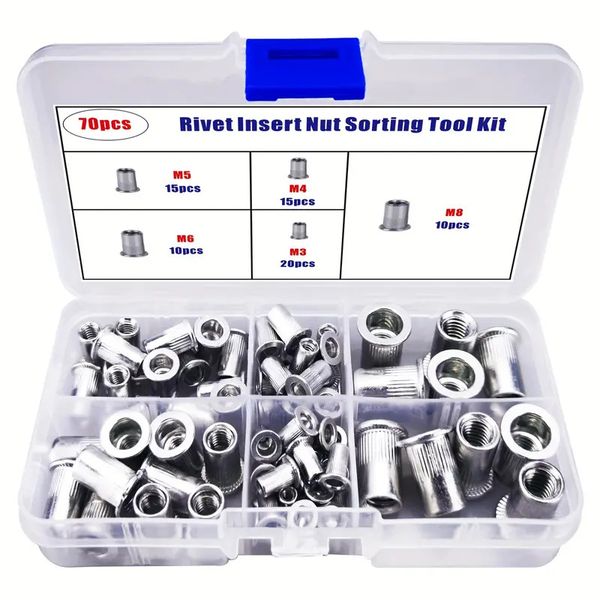 70-Piece M3-M8 Rivnut Kit