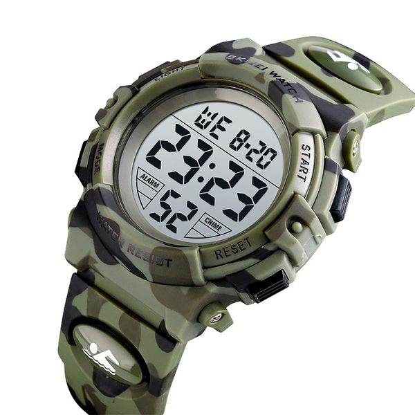 Kids Waterproof LED Digital Sports Watch Stopwatch Alarm for Swim Hike Run