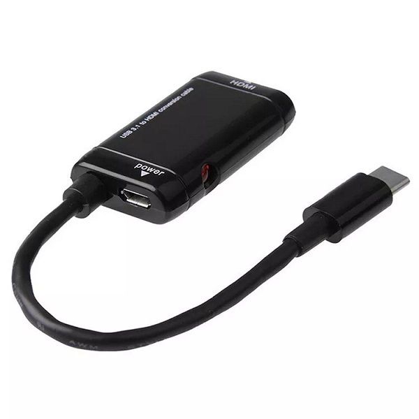 USB Type C To HDMI Converter With A Power Port Adapter