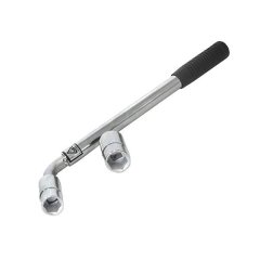 Telescopic L Type Wheel Spanner with Rubber Grip