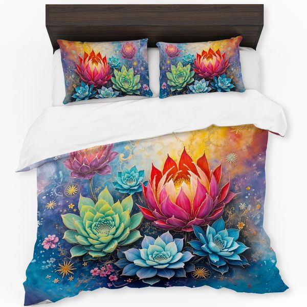 Protea &amp; Succulent Radiance Duvet Cover Set