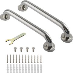 Stainless Steel Bathroom Grab Bar Handrail 2 piece set-40cm
