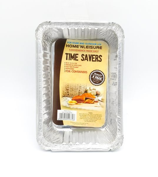 Disposable Foil Containers Small - 5 Pack