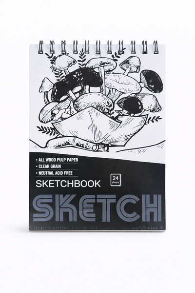 A5 Spiral-Bound Sketchbook with Thick Blank Pages - 24 Sheets-10 x Books