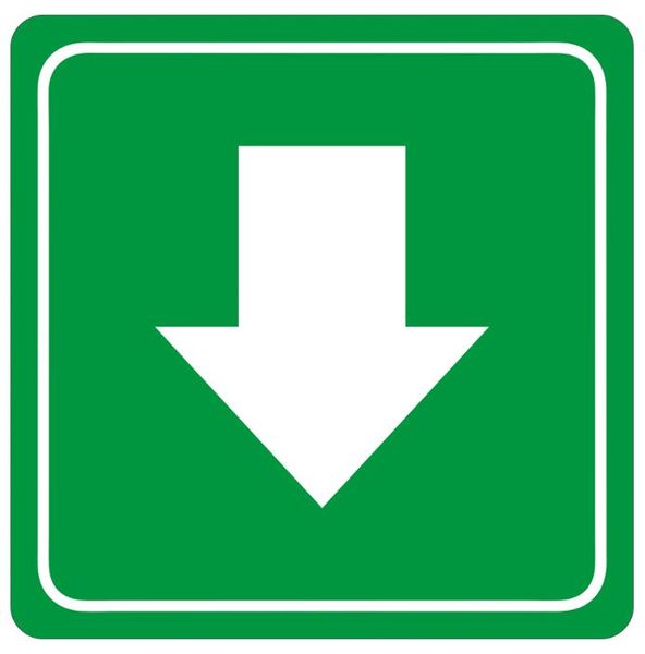 Parrot Products: Green Arrow Symbolic Sign on White ACP 15cm*15cm