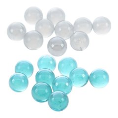 Marbles Marbles Glass Balls Toy Blue and Transparent - 16mm- 20 Piece