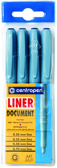 Centropen: Document Liner (Black - Set Of 4)