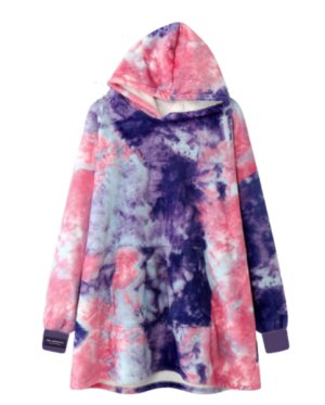 Oversized Blanket Hoodie Tye Dye