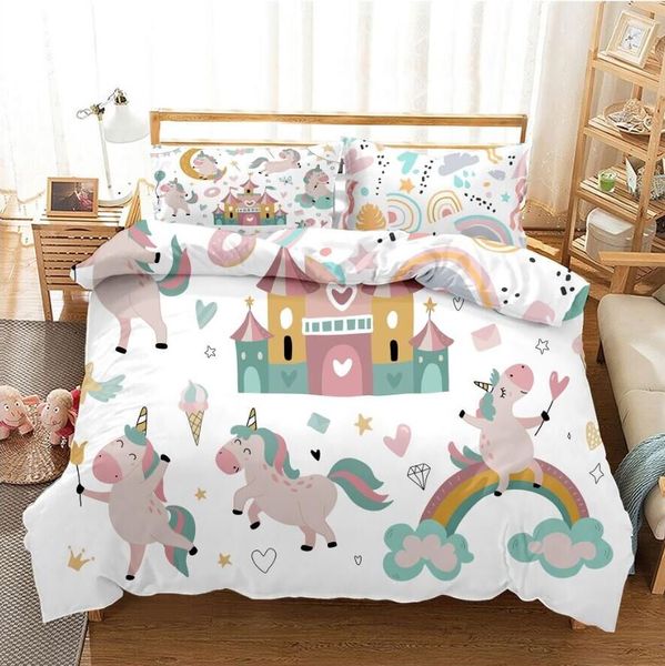 Linen Boutique - New Design Bedding Duvet Cover Set - Dancing Unicorn