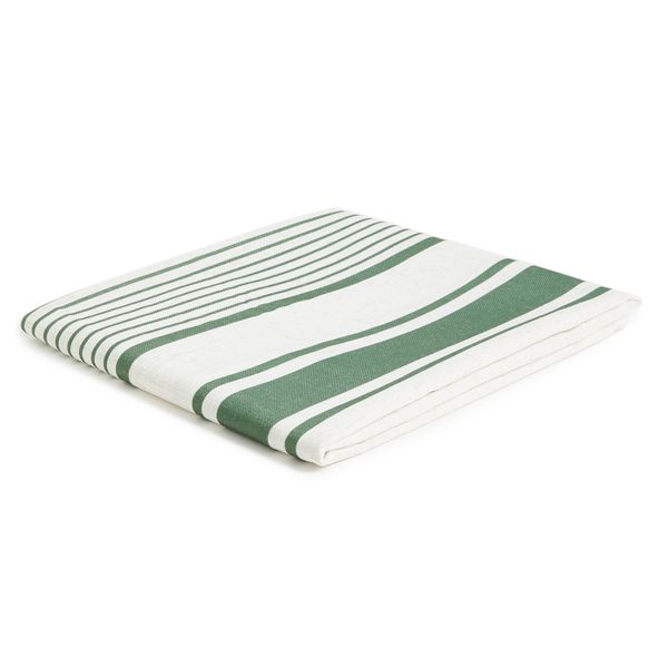 George &amp; Mason - Persephone Stripe Green Table Cloth 135x230cm